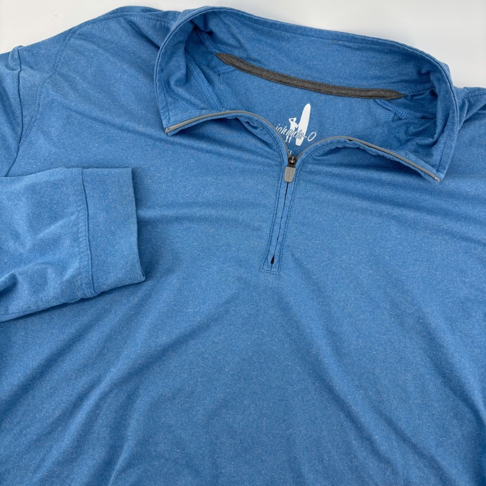 johnnie-O Quarter-Zip Pullover Men‎ XL Blue Heathered Golf The Grove Stretch